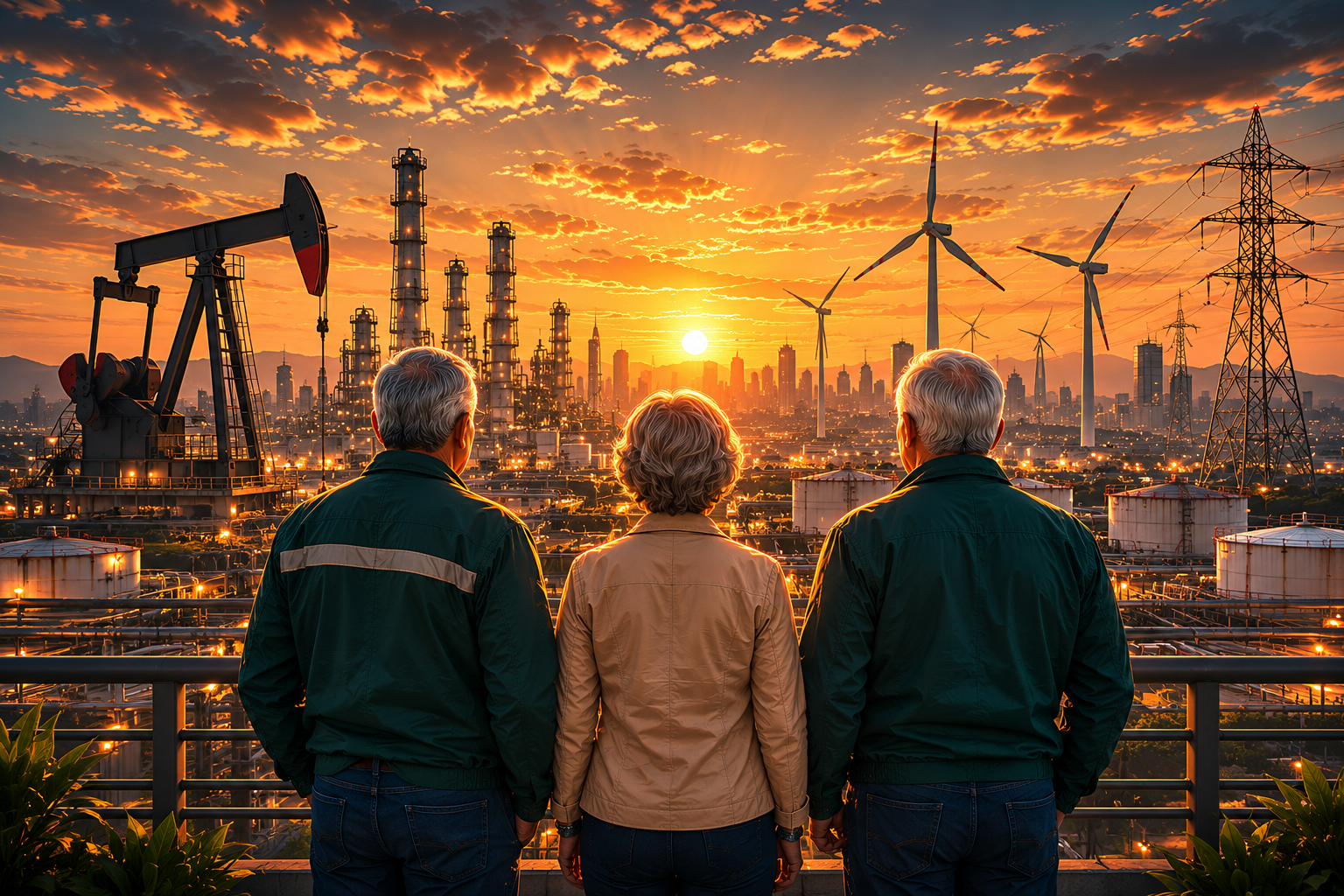 Empleados activos y jubilados del sector energético